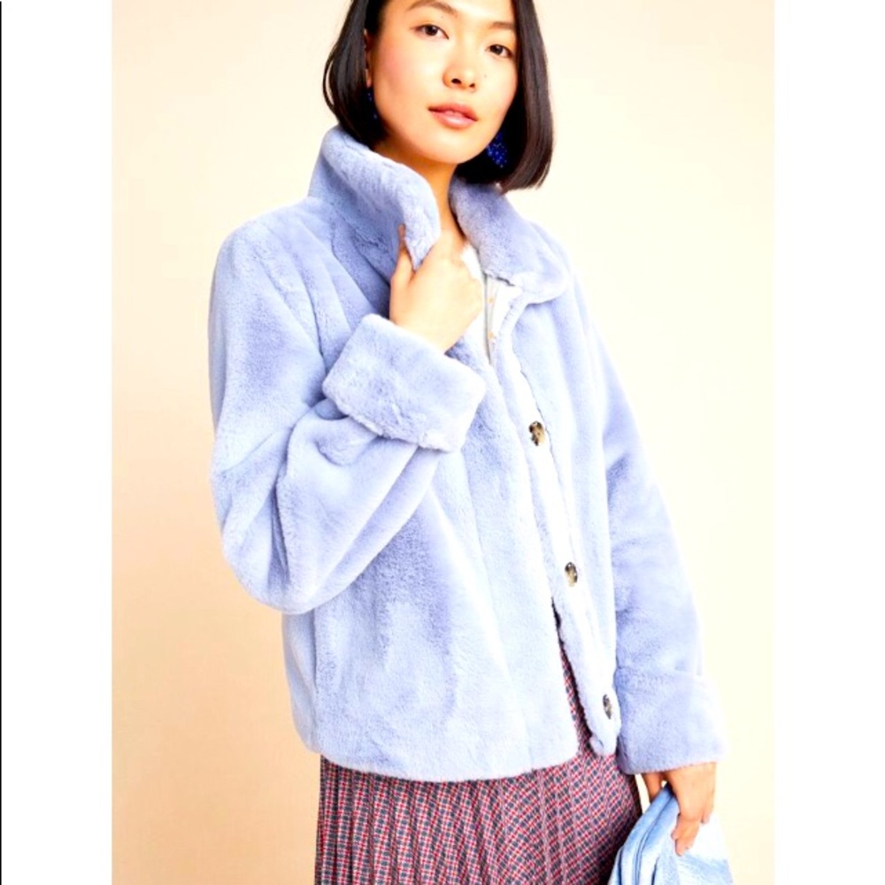 Anthropologie Moonlight faux fur jacket